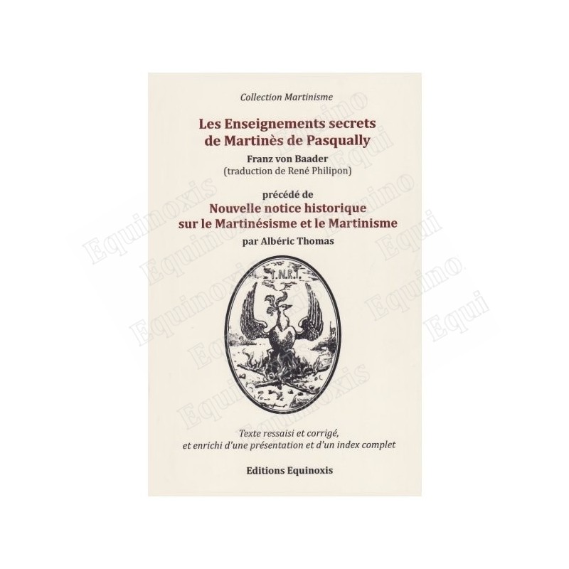 Les Enseignements secrets de Martinès de Pasqually – Franz von Baader